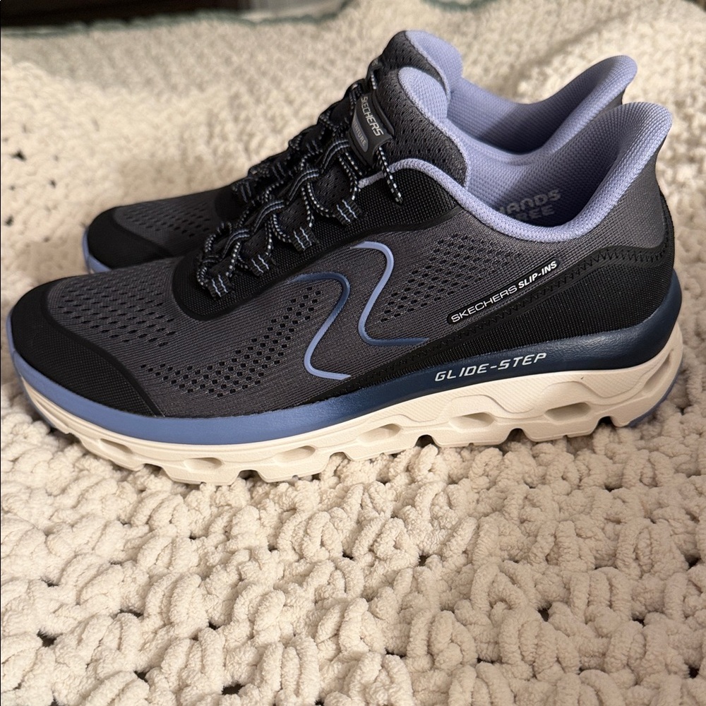 Skechers Glide-Step Women's Athletic Shoes - Gray with Lavender